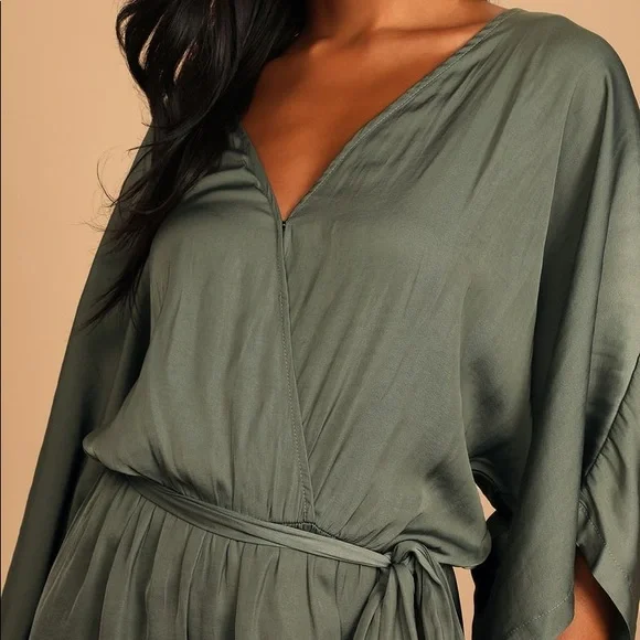 Lulu’s Ain't It Grand Olive Green Romper - Picture 5 of 10